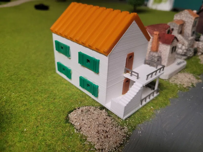 Nhà Balkan Dalmatian TT 1:120 / Dalmatska balkanska kuća TT 1:120 - Image 1