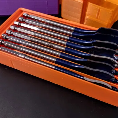 Gridfinity LITE - Mũi khoan gỗ Bosch Spade Bit x4, x8, x12