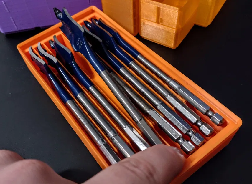 Gridfinity LITE - Mũi khoan gỗ Bosch Spade Bit x4, x8, x12 - Image 2