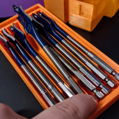 Gridfinity LITE - Mũi khoan gỗ Bosch Spade Bit x4, x8, x12