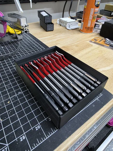 Khay lưu trữ mũi khoan Spade 6" - Gridfinity - Image 1