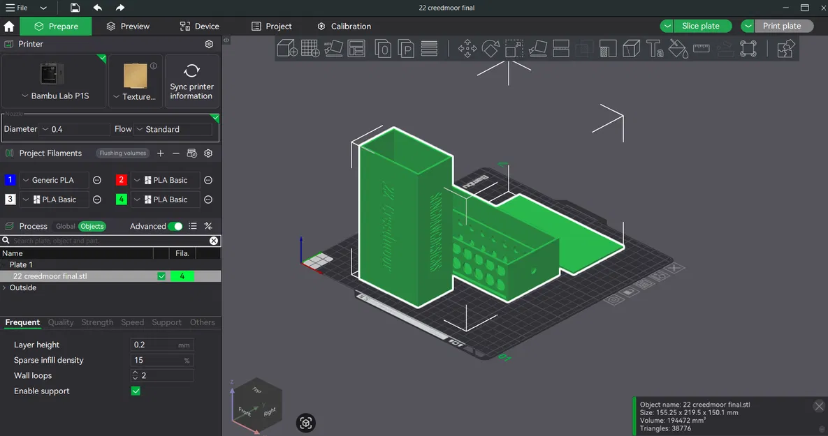 Hộp đạn .22 Creedmoor in 3D (Nắp khóa nam châm) – 3D Printable - Image 1
