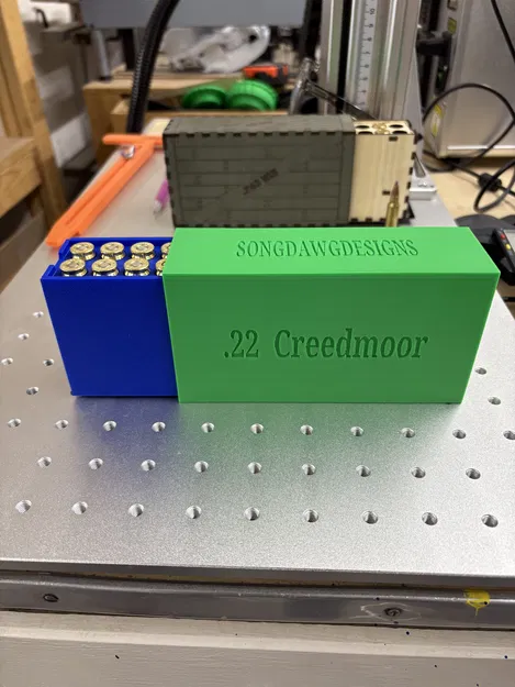 Hộp đạn .22 Creedmoor in 3D (Nắp khóa nam châm) – 3D Printable - Image 5