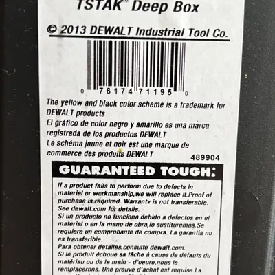 Đế Gridfinity cho DeWalt TSTAK Deep Box (DWST17806)