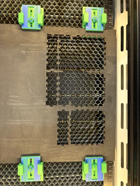 Kẹp nam châm nâng vật liệu cho honeycomb bed laser (metric) – file STL - Image 3