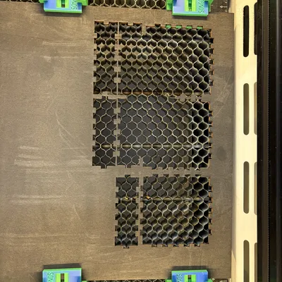 Kẹp nam châm nâng vật liệu cho honeycomb bed laser (metric) – file STL