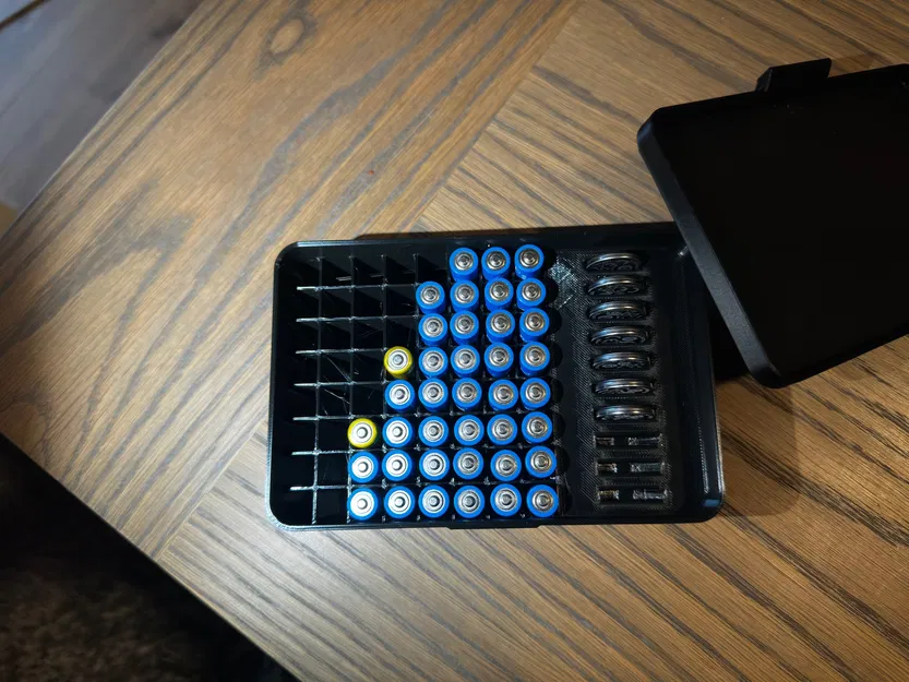 Organizer pin AAA & CR Coin Cell (kèm nắp) – AAA & CR Coin Cell Battery Organizer - Image 2