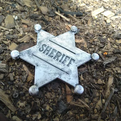 Huy hiệu Sheriff Old West 6 cánh