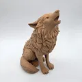 Sói Gỗ Chạm Khắc Tru Hú (Wood Carved Howling Wolf) - Thumbnail 7