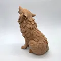 Sói Gỗ Chạm Khắc Tru Hú (Wood Carved Howling Wolf) - Thumbnail 8