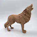 Tượng Sói Đứng Tru Hú (Standing Howling Wolf Statue) - Thumbnail 1