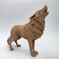 Tượng Sói Đứng Tru Hú (Standing Howling Wolf Statue) - Thumbnail 2