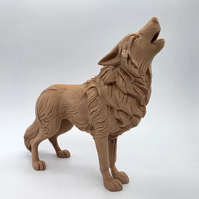 Tượng Sói Đứng Tru Hú (Standing Howling Wolf Statue)