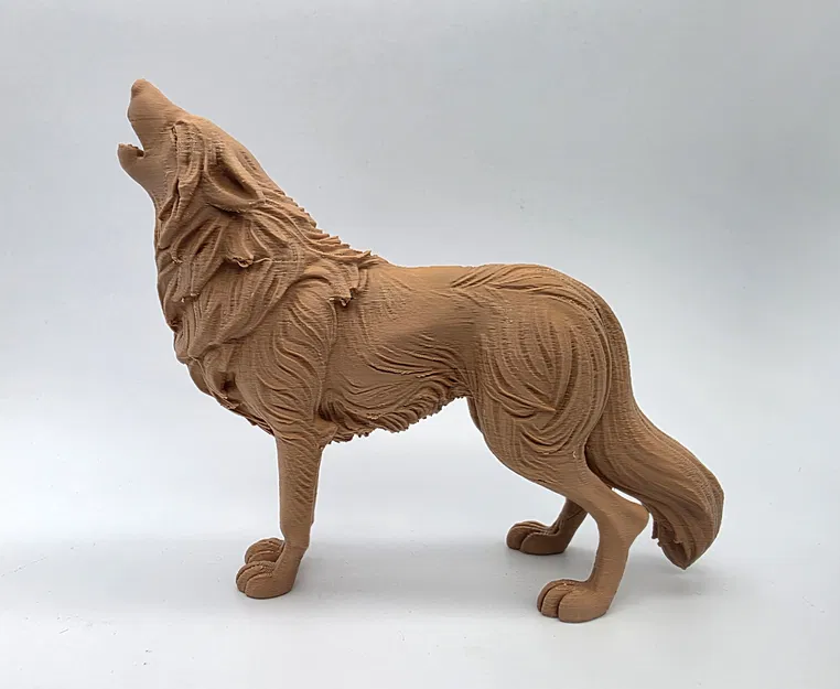 Tượng Sói Đứng Tru Hú (Standing Howling Wolf Statue) - Image 3