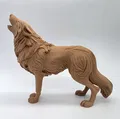 Tượng Sói Đứng Tru Hú (Standing Howling Wolf Statue) - Thumbnail 3