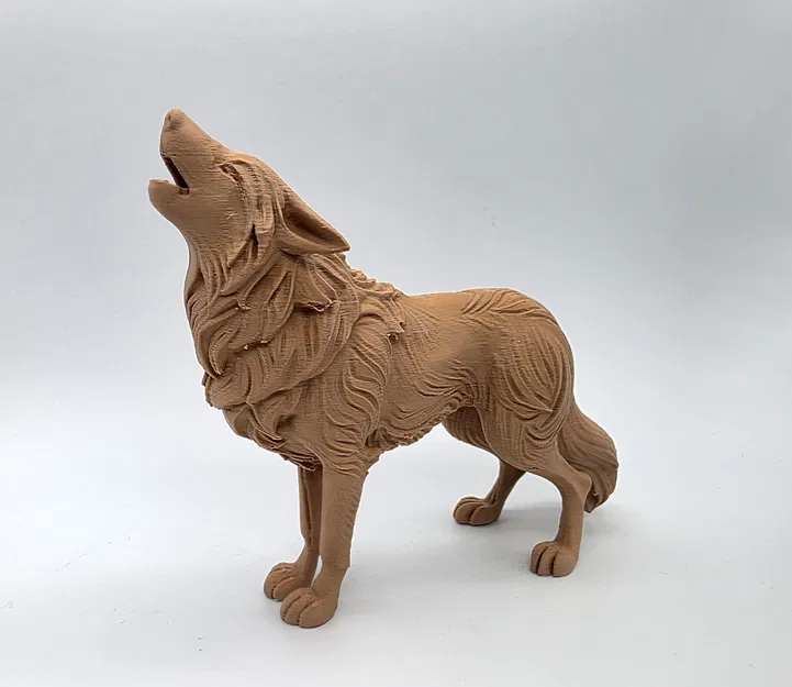 Tượng Sói Đứng Tru Hú (Standing Howling Wolf Statue) - Image 6