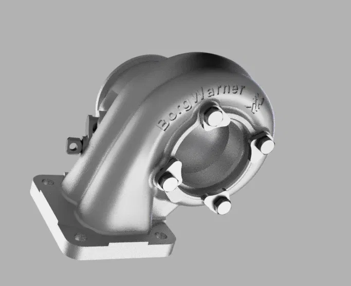 Turbo Borg Warner EFR khung B1 (EFR6258) – 3D scan & solid model - Image 3