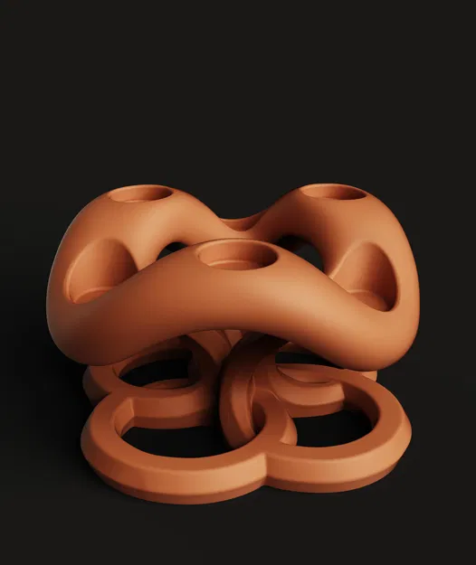 Chân Nến Hình Học Hiện Đại | Đế Tealight Trừu Tượng | Decor Tối Giản - Image 3