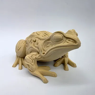 Ếch Chạm Khắc Hoa Văn Tinh Xảo