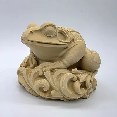 Tượng Ếch Chạm Khắc (Carved Frog Sculpture)