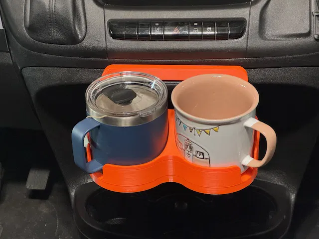 Giá giữ mug & ly trượt vào khay điện thoại cho RAM Promaster Van - Image 3