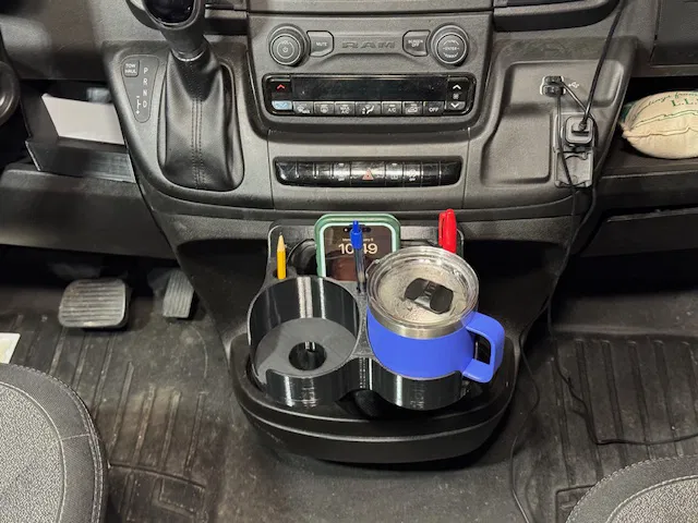 Giá giữ mug & ly trượt vào khay điện thoại cho RAM Promaster Van - Image 22