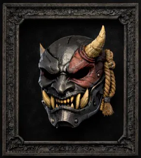 Mask Series Vol.1 – Oni Half-Mask (Mặt nạ treo tường trưng bày) - Image 1