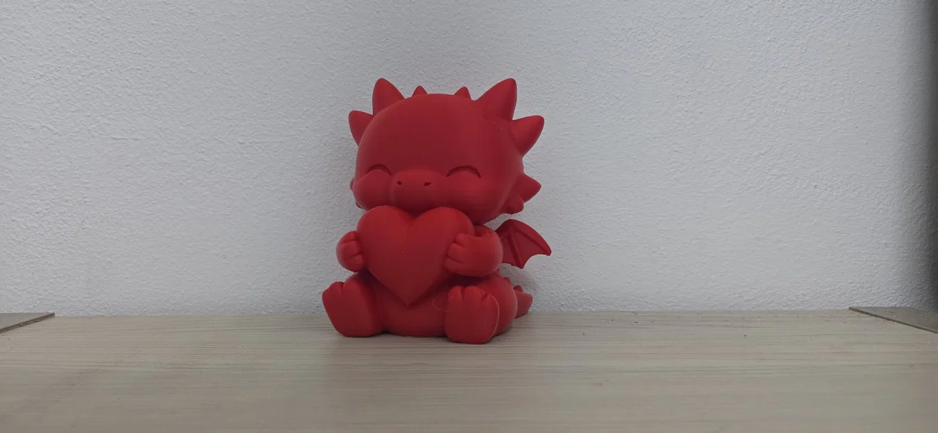 Tượng Rồng Trái Tim Valentine Dễ Thương - Image 1