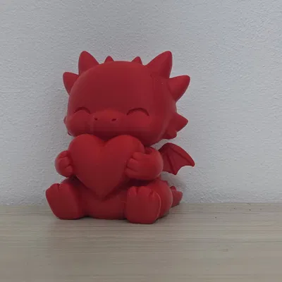 Tượng Rồng Trái Tim Valentine Dễ Thương