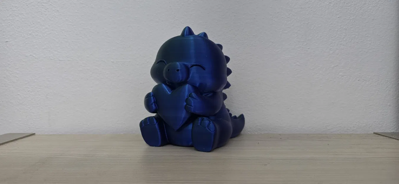 Tượng Dino Quái Vật Ôm Tim Dễ Thương Valentine - Image 1