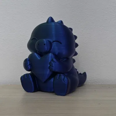 Tượng Dino Quái Vật Ôm Tim Dễ Thương Valentine