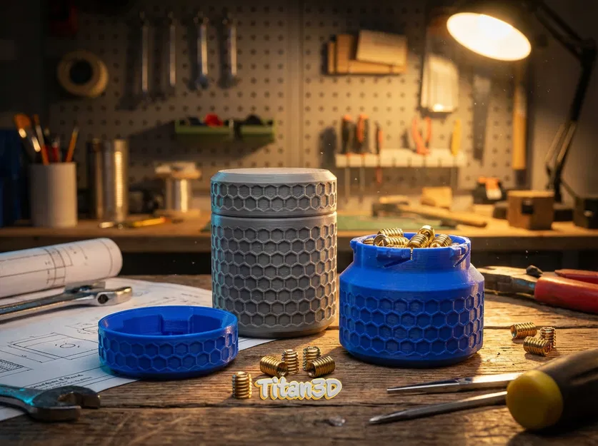 Hộp đựng khóa vặn họa tiết tổ ong - Image 1