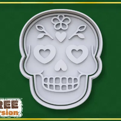 Khuôn cắt bánh Mexican Skull with Heart (Cookie Cutter)
