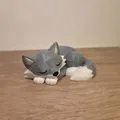 Sói Low Poly Dễ Thương Đang Ngủ - Thumbnail 2