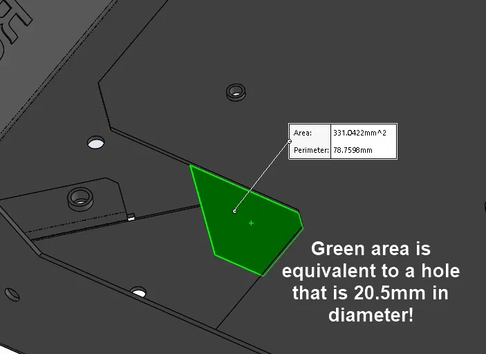 #0152 Nắp che góc dưới trước cho lối đi dây (Front Bottom Corner Cable Passthrough Cover) - Image 2