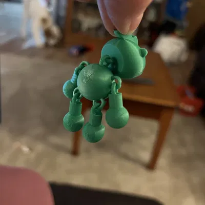 Gấu Mohawk Floppy Có Khớp (Articulated) - In Một Lần (Print-in-Place)