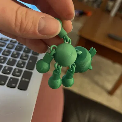 Gấu Mohawk Floppy Có Khớp (Articulated) - In Một Lần (Print-in-Place)