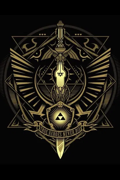 The Legend of Zelda - True Heroes Never Die (Hueforge) - Image 1