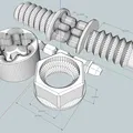 Xrot Bolt, Nut & Bit 21x36mm - Thumbnail 1
