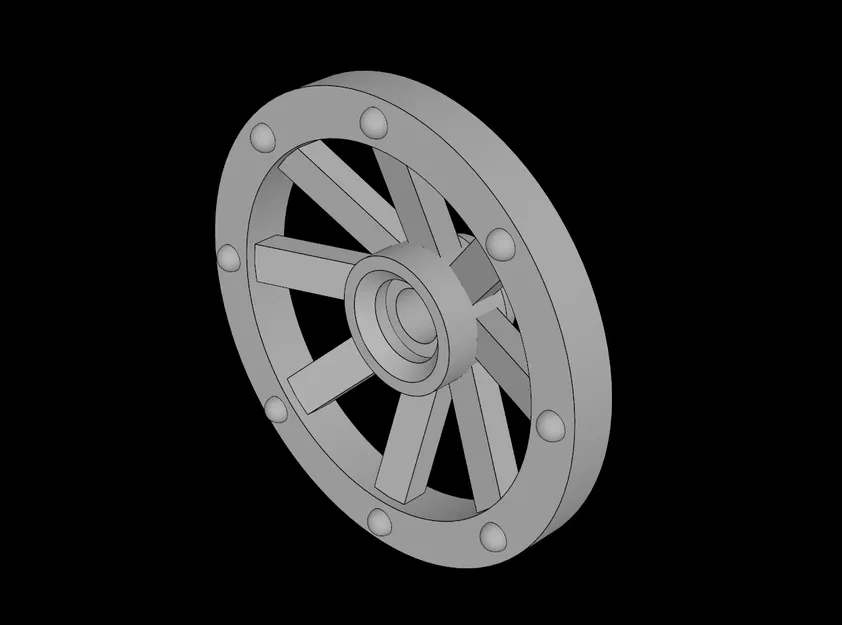 Bánh xe LEGO Compatible (2470.dat) 2.8 x 27 với 8 nan - Image 1