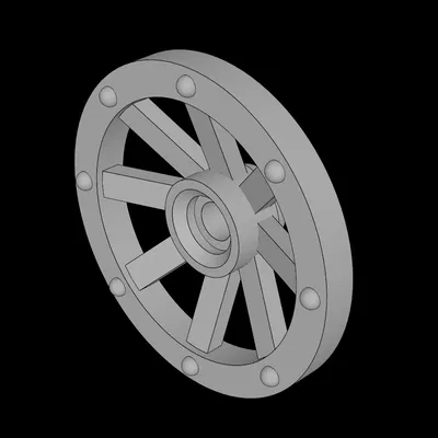 Bánh xe LEGO Compatible (2470.dat) 2.8 x 27 với 8 nan