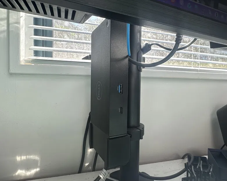 Ngàm gắn Dell WD19S Dock lên ống trụ chân màn hình - Image 2