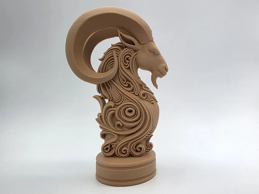 Tượng Bán Thân Ma Kết Chạm Khắc Tinh Xảo - Image 2