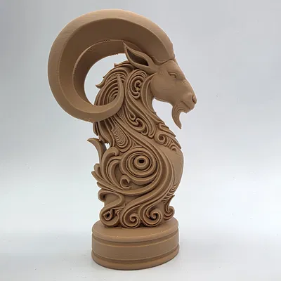 Tượng Bán Thân Ma Kết Chạm Khắc Tinh Xảo