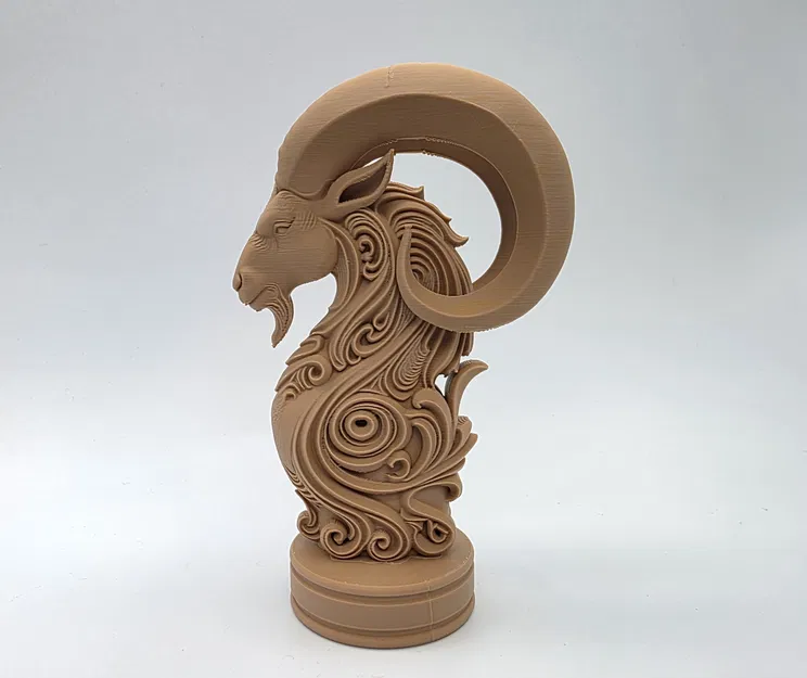 Tượng Bán Thân Ma Kết Chạm Khắc Tinh Xảo - Image 3