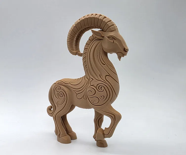 Tượng Ma Kết chạm khắc gỗ - Image 1