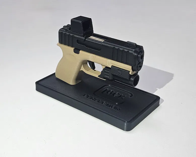 Chân đế để bàn cho Glock Fidget Keychain – Đồ chơi mini trượt nòng in 3D - Image 1