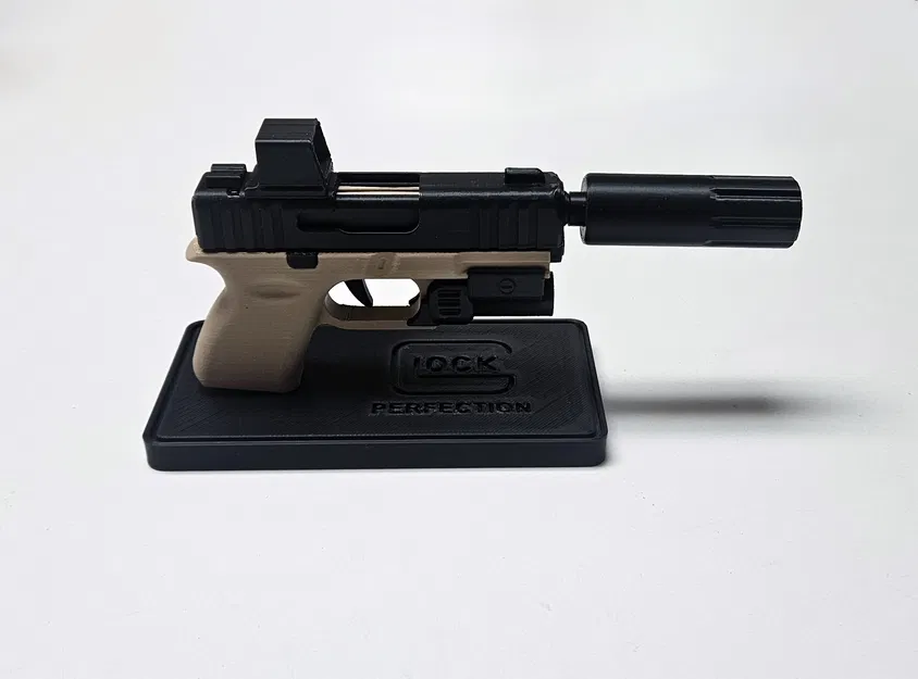 Chân đế để bàn cho Glock Fidget Keychain – Đồ chơi mini trượt nòng in 3D - Image 4
