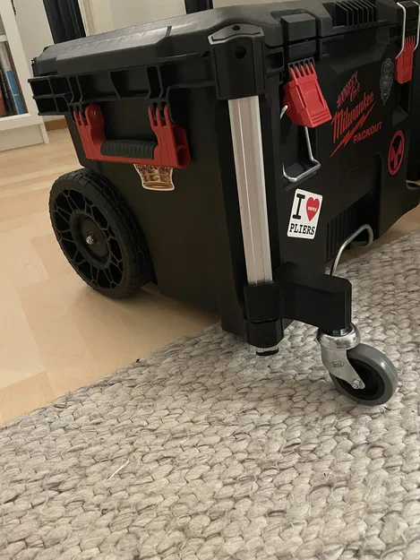 Bracket cố định bánh xe xoay phía trước cho Packout trolley - Image 1