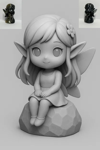 Nàng Tiên Ngồi Trên Tảng Đá (Fairy Sitting On a Rock) - Image 1